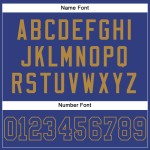 Custom Royal Royal-Old Gold Mesh Authentic Football Jersey