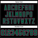 Custom Black Kelly Green-Pink Mesh Authentic Football Jersey
